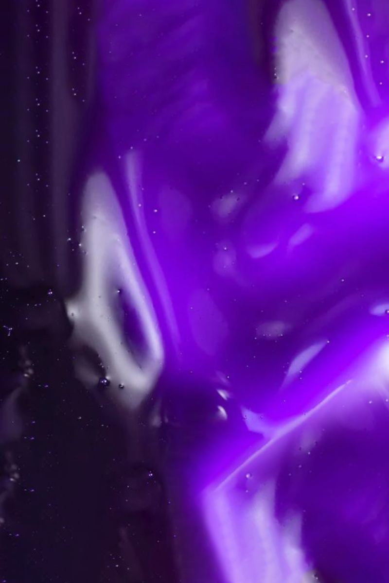 Detalle de los pigmentos violetas de la fórmula